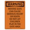 Signmission Safety Sign, OSHA WARNING, 14" Height, Moving Gate Can Cause Serious, Portrait OS-WS-D-1014-V-13336 - alternate 1